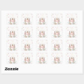 Sticker Carré Pink Nutcracker Winter Onederland 1st Birthday (Feuille)