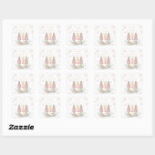 Sticker Carré Pink Nutcracker Winter Onederland 1st Birthday (Feuille)