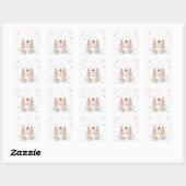 Sticker Carré Pink Nutcracker Winter Onederland 1st Birthday (Feuille)