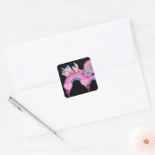 Sticker Carré Pink Punk Rainbow Stars et Spirales (Enveloppe)