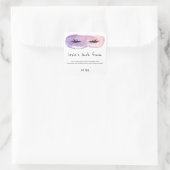 Sticker Carré Pink Purple Aquarelle produit (Sac)