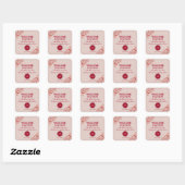 Sticker Carré Pink Red Floral Welcome Station (Feuille)