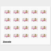 Sticker Carré Pink She Shed Camper Trailer (Feuille)