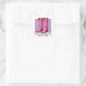 Sticker Carré Pink tendance fille bottes fille fête d'anniversai (Sac)