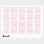 Sticker Carré Pink Zebra Stripes Wild Animal Print Zebra Pattern (Feuille)