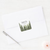 Sticker Carré Pins rustiques Mariage campagnard simple (Enveloppe)