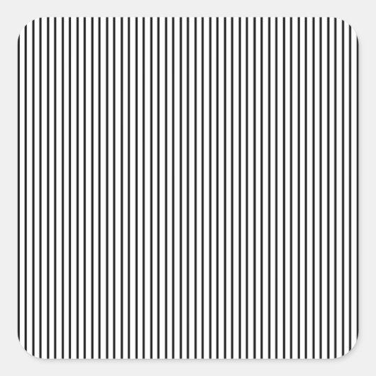 Sticker Carré Pinstripe noir (Devant)