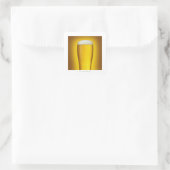 Sticker Carré pinte de bière avec spritz (Sac)