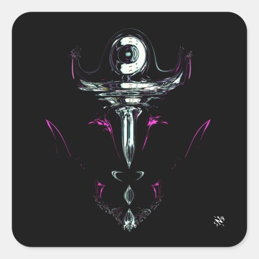 Sticker Carré Pion spatial v2 (Devant)