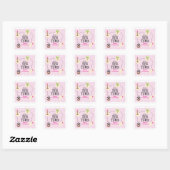 Sticker Carré Pirate life for THREE me Rose Birthday (Feuille)