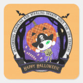 Sticker Carré Pirate squelette (Devant)