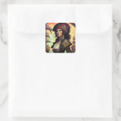 Sticker Carré Pirate Woman Imaginaire Art (Sac)