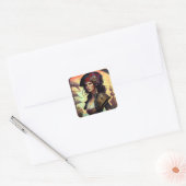 Sticker Carré Pirate Woman Imaginaire Art (Enveloppe)