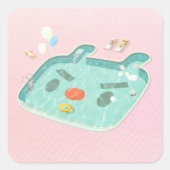 Sticker Carré Piscine (Devant)