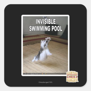 Sticker Carré Piscine invisible