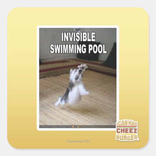 Sticker Carré Piscine invisible (Devant)