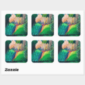 Sticker Carré Piscine sombre (Feuille)