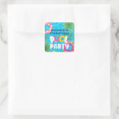 Sticker Carré Piscine tropicale Anniversaire (Sac)