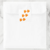 Sticker Carré Piste des pieds de canard (Sac)