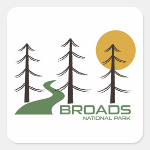 Sticker Carré Piste du parc national Broads