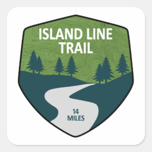 Sticker Carré Piste Island Line