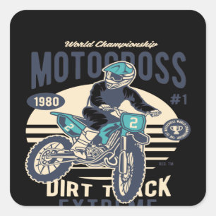 Sticker Carré Piste Motocross Extreme Dirt