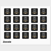 Sticker Carré Pitbull (Feuille)