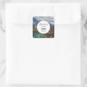 Sticker Carré Pittoresque Alpine Mountains Photo - Bougie Busine (Sac)