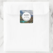 Sticker Carré Pittoresque Alpine Mountains Photo Business (Sac)