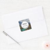 Sticker Carré Pittoresque Alpine Mountains Photo Business (Enveloppe)
