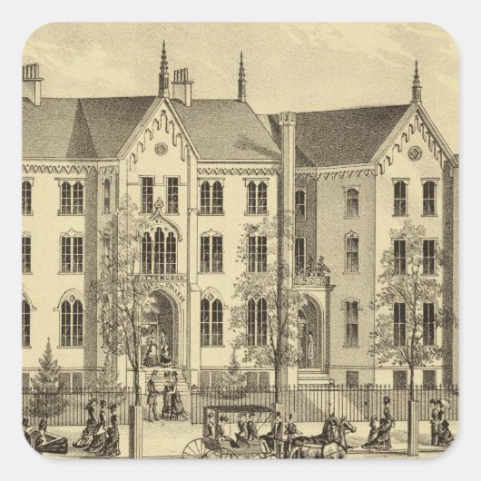 Sticker Carré Pittsburgh Female College Pittsburgh (Devant)