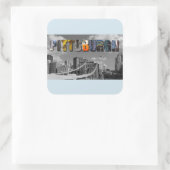 Sticker Carré Pittsburgh Pennsylvania City Skyline (Sac)