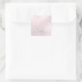 Sticker Carré PixDezines aime rose iridescent blush (Sac)