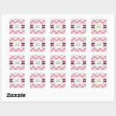 Sticker Carré PixDezines couleurs Chevron/Noël/do-it-yourself (Feuille)
