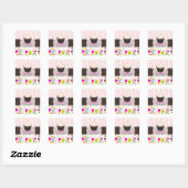 Sticker Carré PixDezines do-it-yourself couleurs/bulle gomme+arr (Feuille)