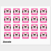Sticker Carré PixDezines do-it-yourself couleurs, saupoudrer cup (Feuille)