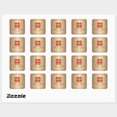 Sticker Carré PixDezines double bonheur chinois (Feuille)