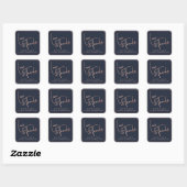 Sticker Carré PixDezines FAUX ROSE GOLD LOVE+THANKS|DIY COULEUR (Feuille)