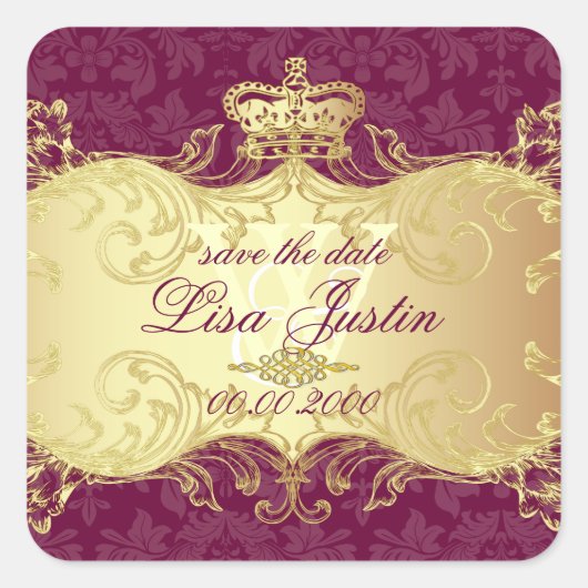 Sticker Carré PixDezines Marie Antoniette/do-it-yourself couleur (Devant)