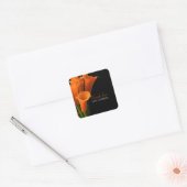 Sticker Carré PixDezines orange calla/do-it-yourself couleur arr (Enveloppe)