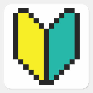 Sticker Carré Pixel 8 bits Wakaba / Mark Shoshinsha
