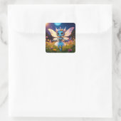 Sticker Carré Pixie Robot Ballerina Danser en Fleur sauvage (Sac)
