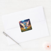 Sticker Carré Pixie Robot Ballerina Danser en Fleur sauvage (Enveloppe)