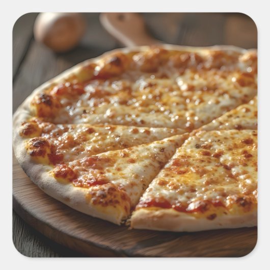 Sticker Carré Pizza au fromage (Devant)
