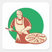 Sticker Carré Pizza Baker (Devant)