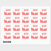 Sticker Carré pizza ! : bulle comique (Feuille)