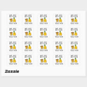 Sticker Carré Pizza Hawaii Pineapple Pizza Food (Feuille)
