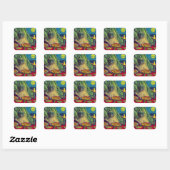Sticker Carré Pizza Nip (Feuille)