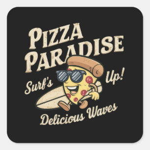Sticker Carré Pizza Paradise