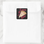 Sticker Carré Pizza Pixel Retro (Sac)